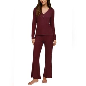 NEW! Banana Republic Burgundy 2 Piece Ribbed Lounge Set Of 2 Size XXL